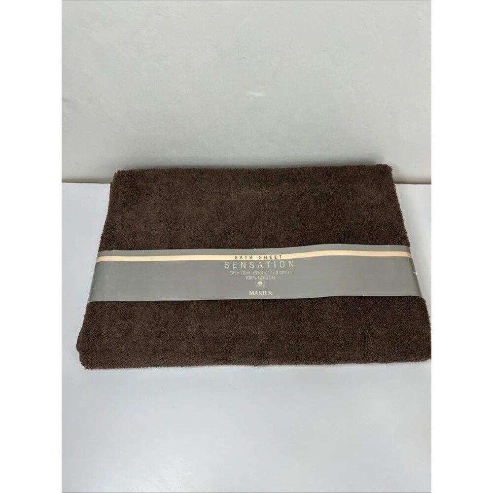 Vtg Martex Sensation Bath Towel Sheets 36x70" WestPoint Pepperell Brown Oversize